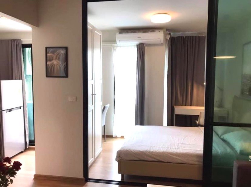 ปล่อยเช่าคอนโด Unio Sukhumvit 72 (ยูนิโอ สุขุมวิท 72) - แต่งสวยน่าอยู่ 1ห้องนอน 1ห้องน้ำ 1ห้องนั่งเล่น - ใกล้ BTS แบริ่ง - ขนาดห้อง 28 ตรม. ชั้น 4 ตึก D
