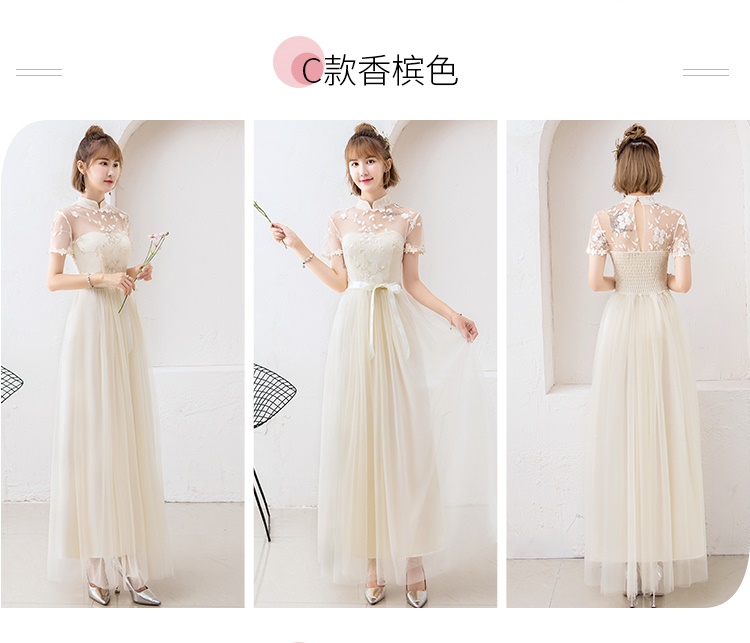 kudapy เดรสราตรียาวออกงานสีครีม คอจีน