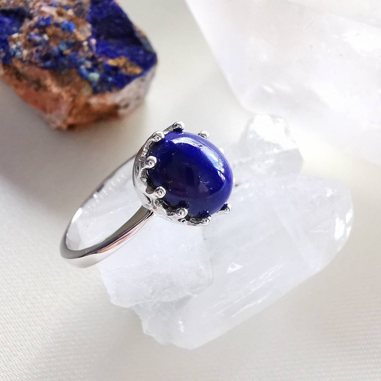 แหวนเงินหินลาพิสลาซูลี Lapis Lazuli