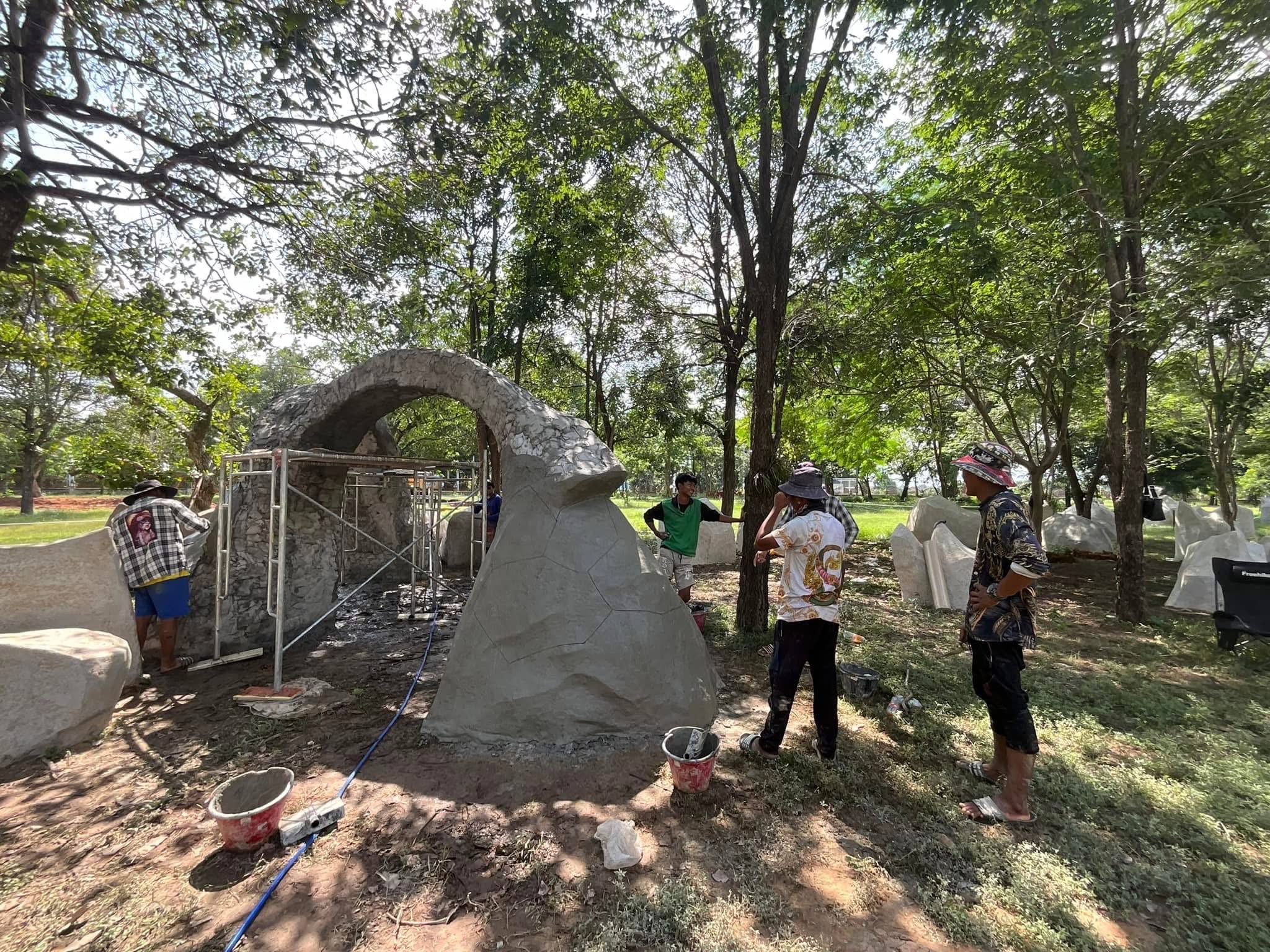 งานออกแบบ จัดสร้างสวนพุทธศิลป์ อุทยานพระนาดูนทะลุมิติ จ.มหาสารคาม สอบถาม โทร 061-6592998