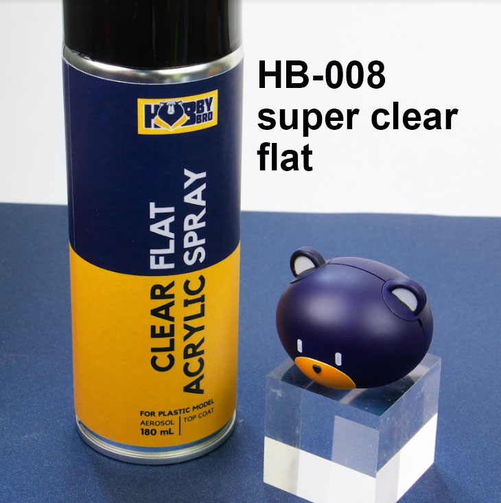 195008 HB-008 super clear flat acrylic spray 180ml.