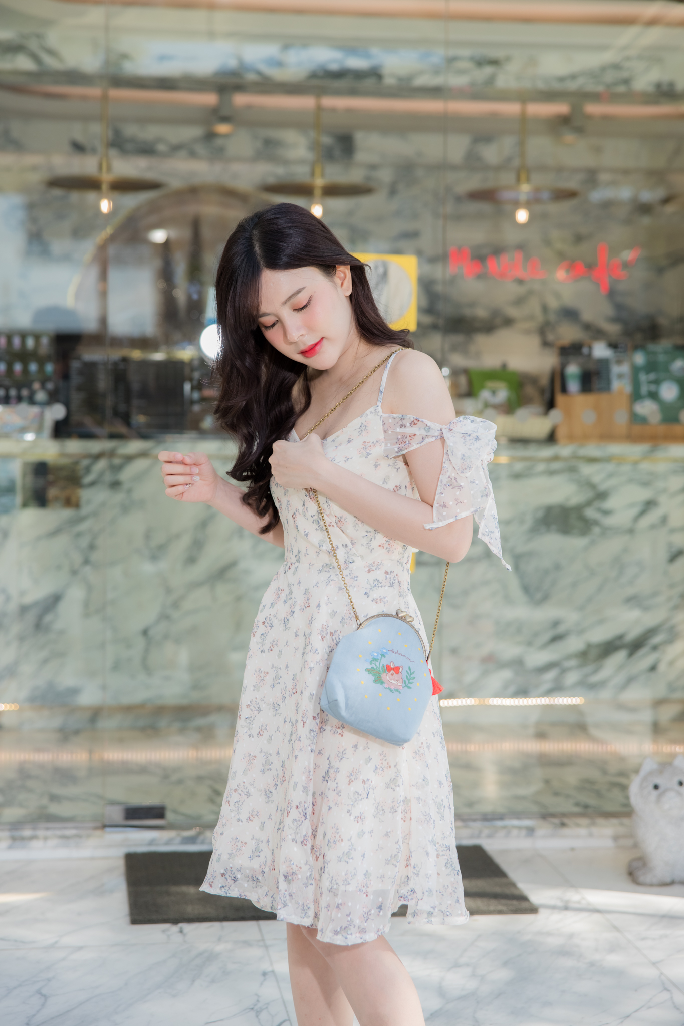 kudapy เดรสสั้นผ้าชีฟองสีชมพู/สีครีม/สีม่วง งานดีมากค่ะรุ่นนี้ สินค้าขายในห้าง รับรองไม่ผิดหวังค่ะ