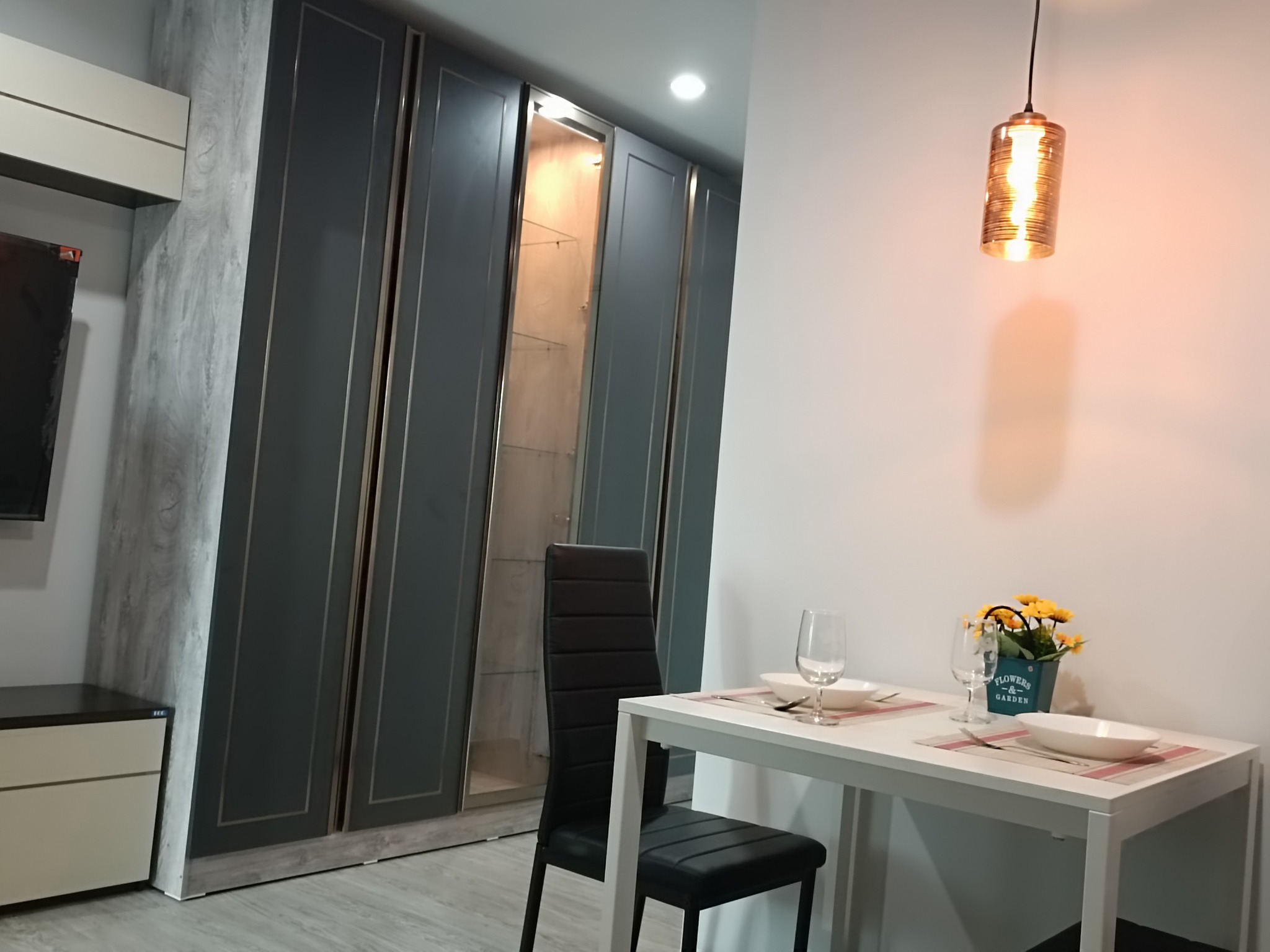 ให้เช่าห้องแบบ 1ห้องนอน 1ห้องน้ำ 1ครัวปิด โซนพื้นที่ BTS ปุณณวิถี คอนโด RYE Sukhumvit 101/1 (ไรย์ สุขุมวิท 101/1) Low Rise ขนาดห้อง 29 ตรม. ชั้น 2