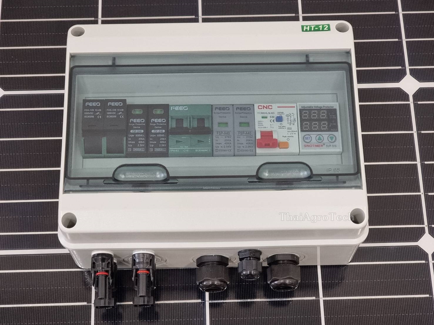 FEEO Photovoltaic PV Combiner Box Solar Waterproof Distribution Kit 2 String 1 phase ตู้คอมบายเนอร์ AC-DC Combiner 1string (FEEO) ขนาด1Kw-5KW 3Ph สำหรับโซล่าเซลล์ระบบออนกริด