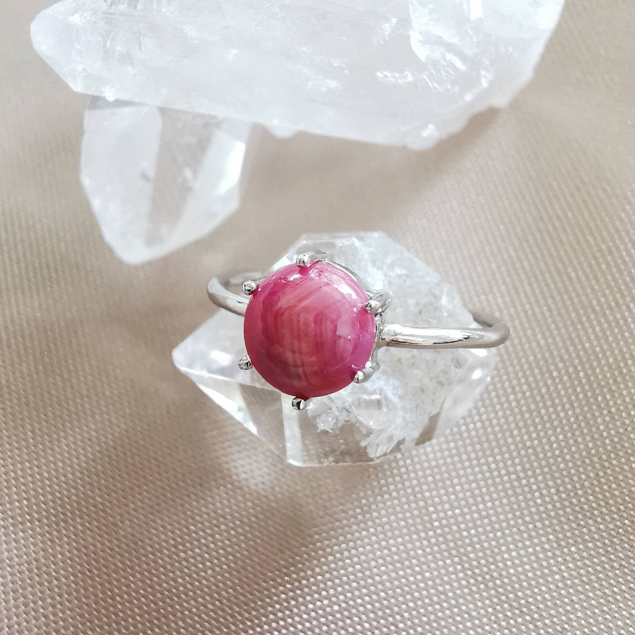 แหวนเงินพลอยทับทิม Ruby