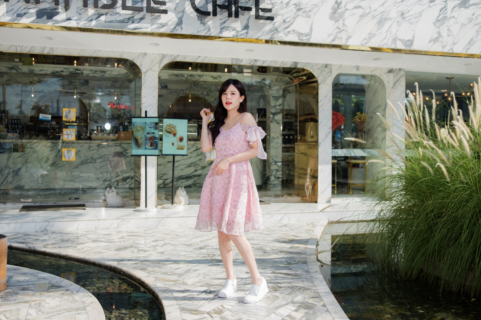 kudapy เดรสสั้นผ้าชีฟองสีชมพู/สีครีม/สีม่วง งานดีมากค่ะรุ่นนี้ สินค้าขายในห้าง รับรองไม่ผิดหวังค่ะ