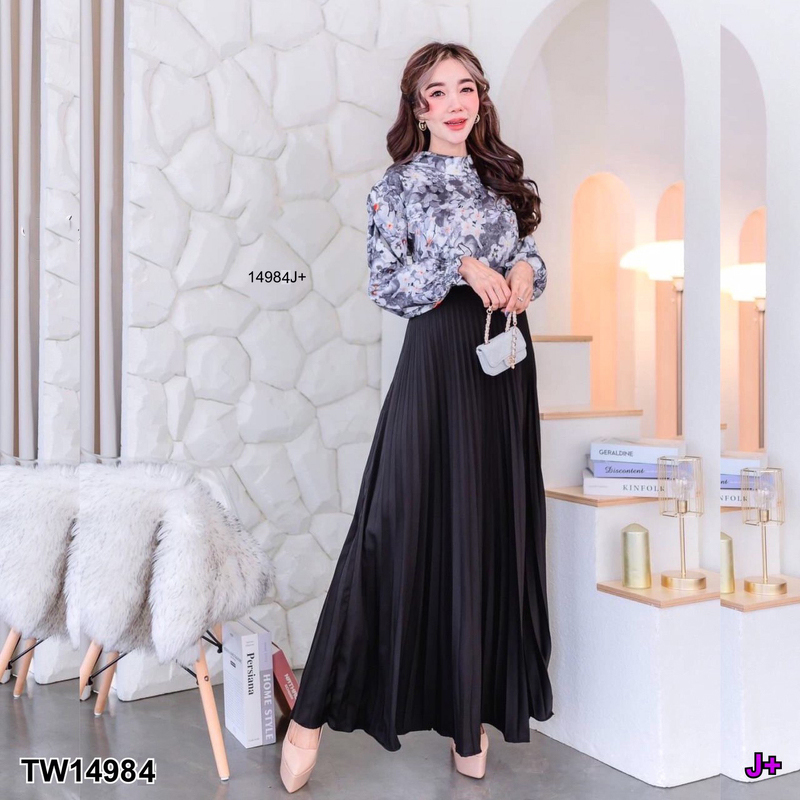 kudapy Maxi Dress เดรสยาวแขนยาวสีกรมท่า ชมพู ดำ ม่วง ช่วงบนผ้าลาดอก ช่วงกระโปรงเป็นอัดพรีทผ้าไหมเกาหลีเกรดเอสีพื้น