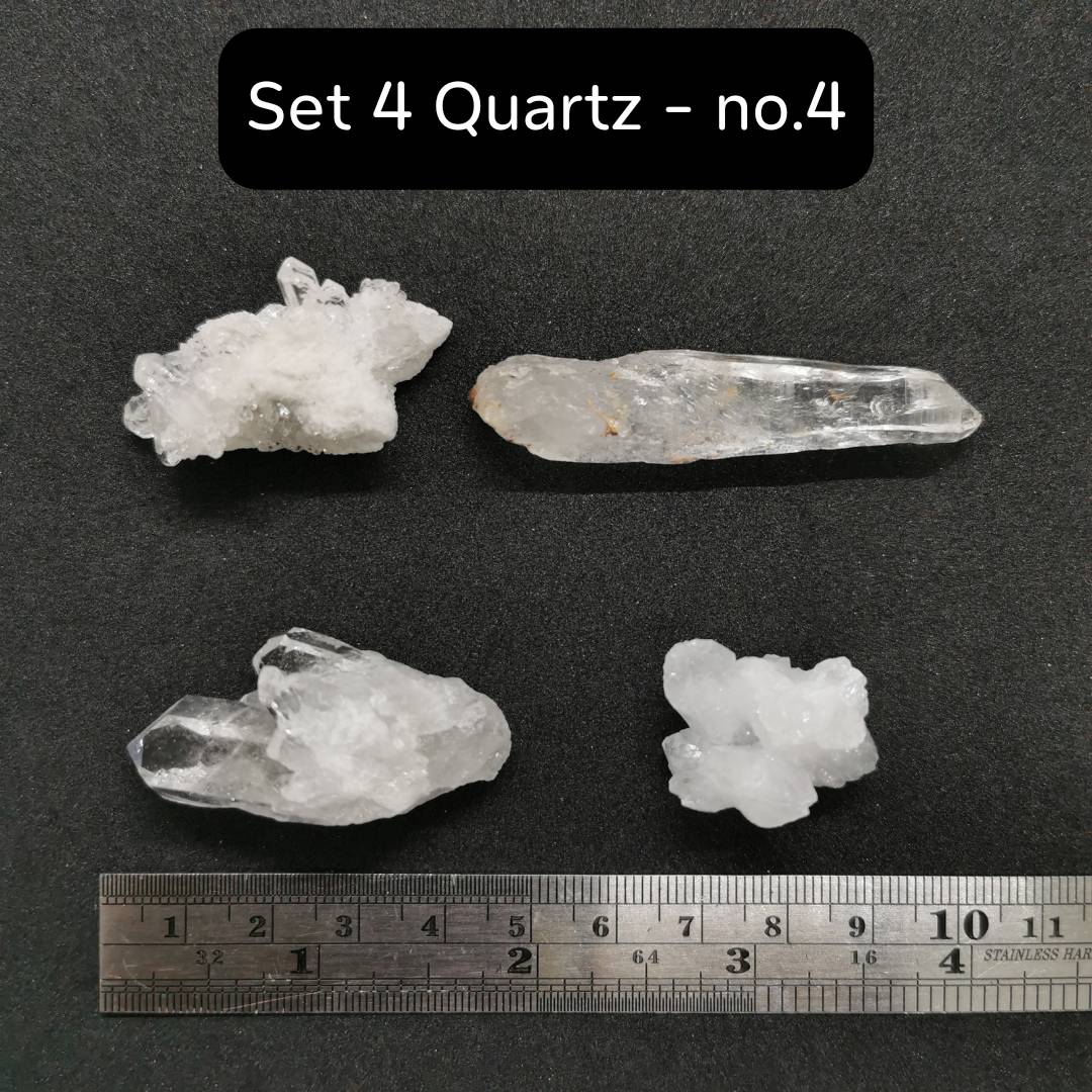 ชุดหินคริสตัลควอตซ์4ชนิด (4 of a Kind Natural Quartz Collection)