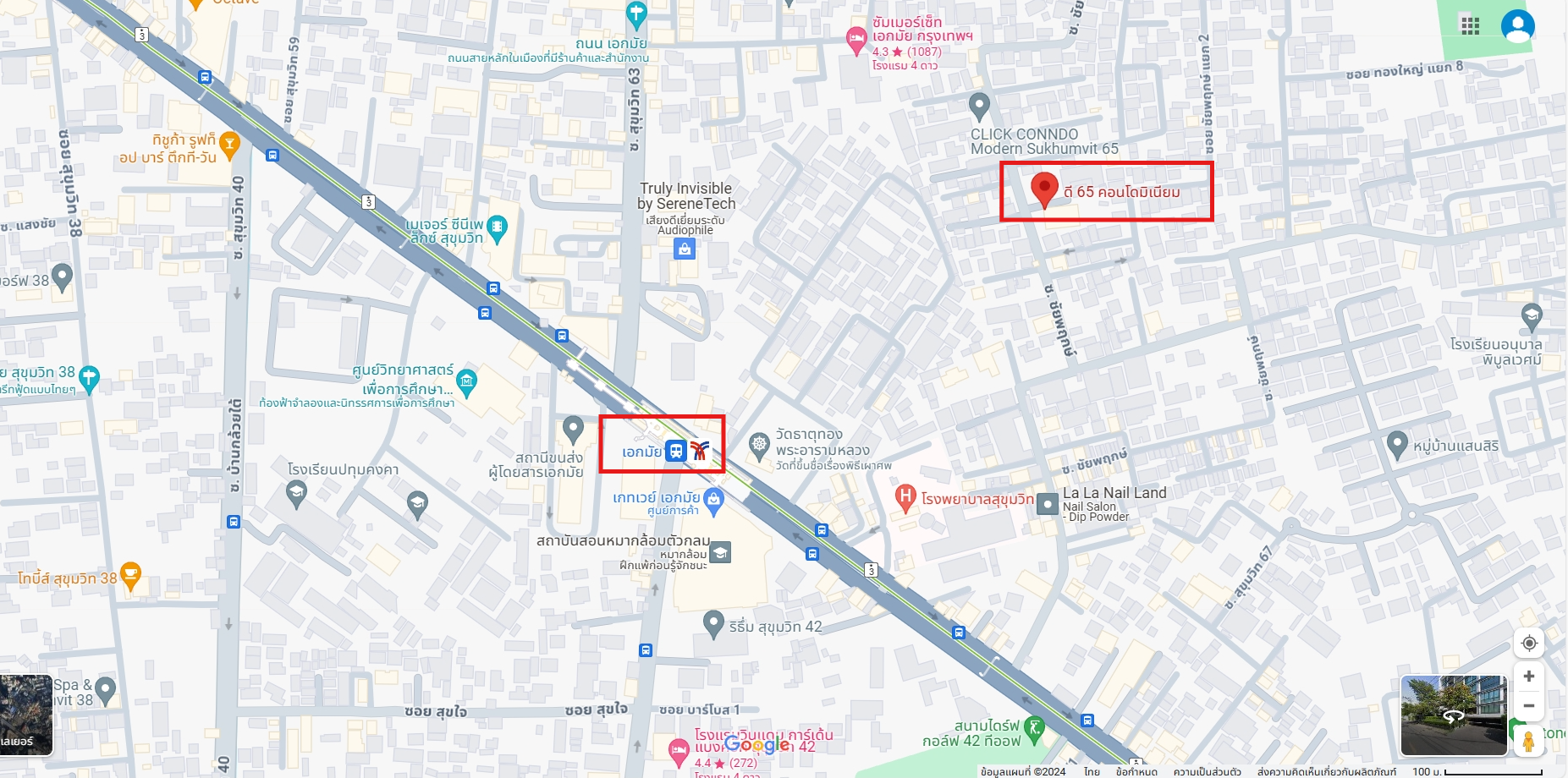 ปล่อยเช่าคอนโด D65 Condominium (ดี 65 คอนโดมิเนียม) - 1ห้องนอน 1ห้องน้ำ 1ห้องนั่งเล่น - ใกล้ BTS เอกมัย - ขนาดห้อง 46 ตรม. ชั้น 6 ตึก B