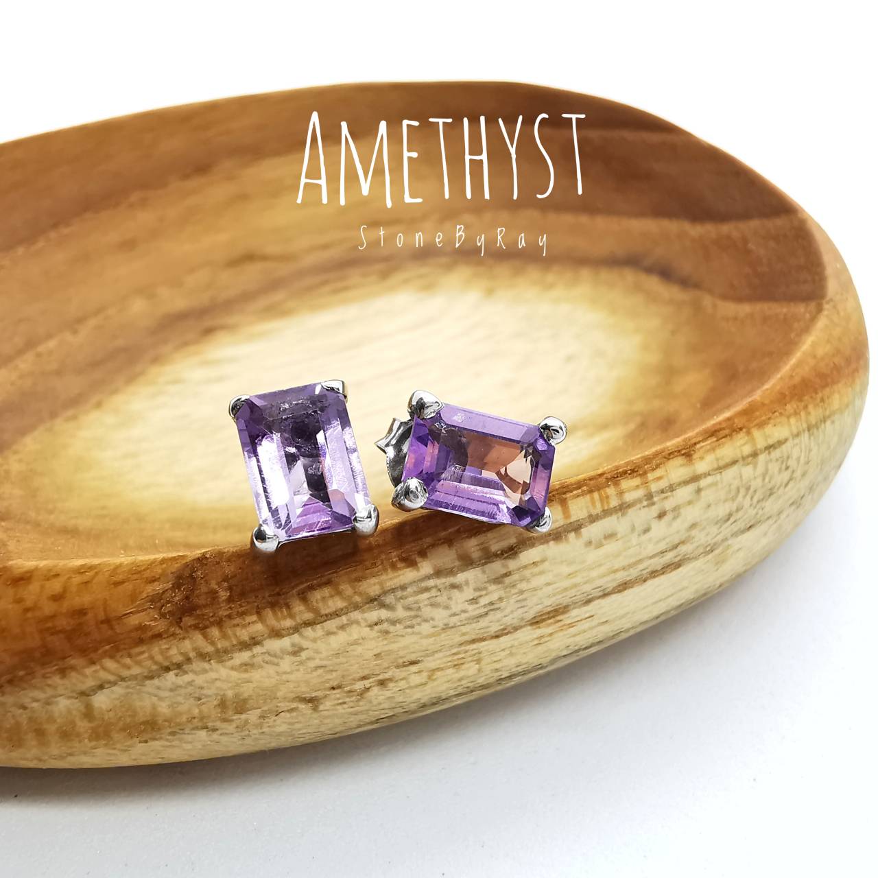 ต่างหูพลอยอเมทิสต์ (Amethyst)