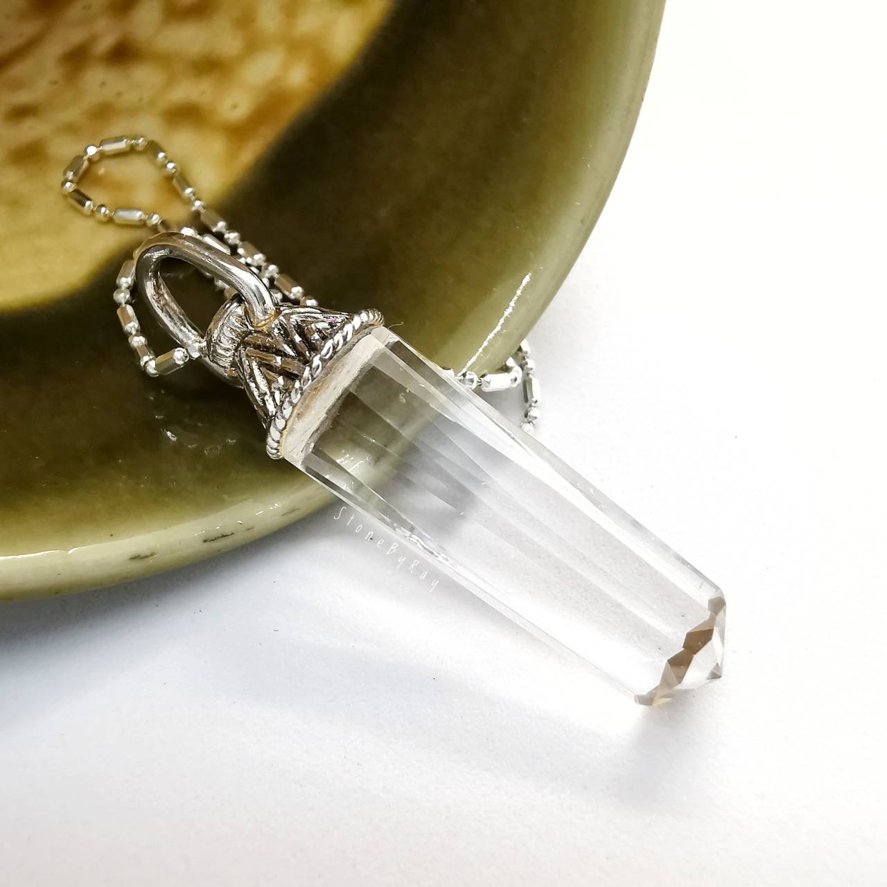 สร้อยคอเงินจี้หินคริสตัลควอตซ์ Crystal Quartz