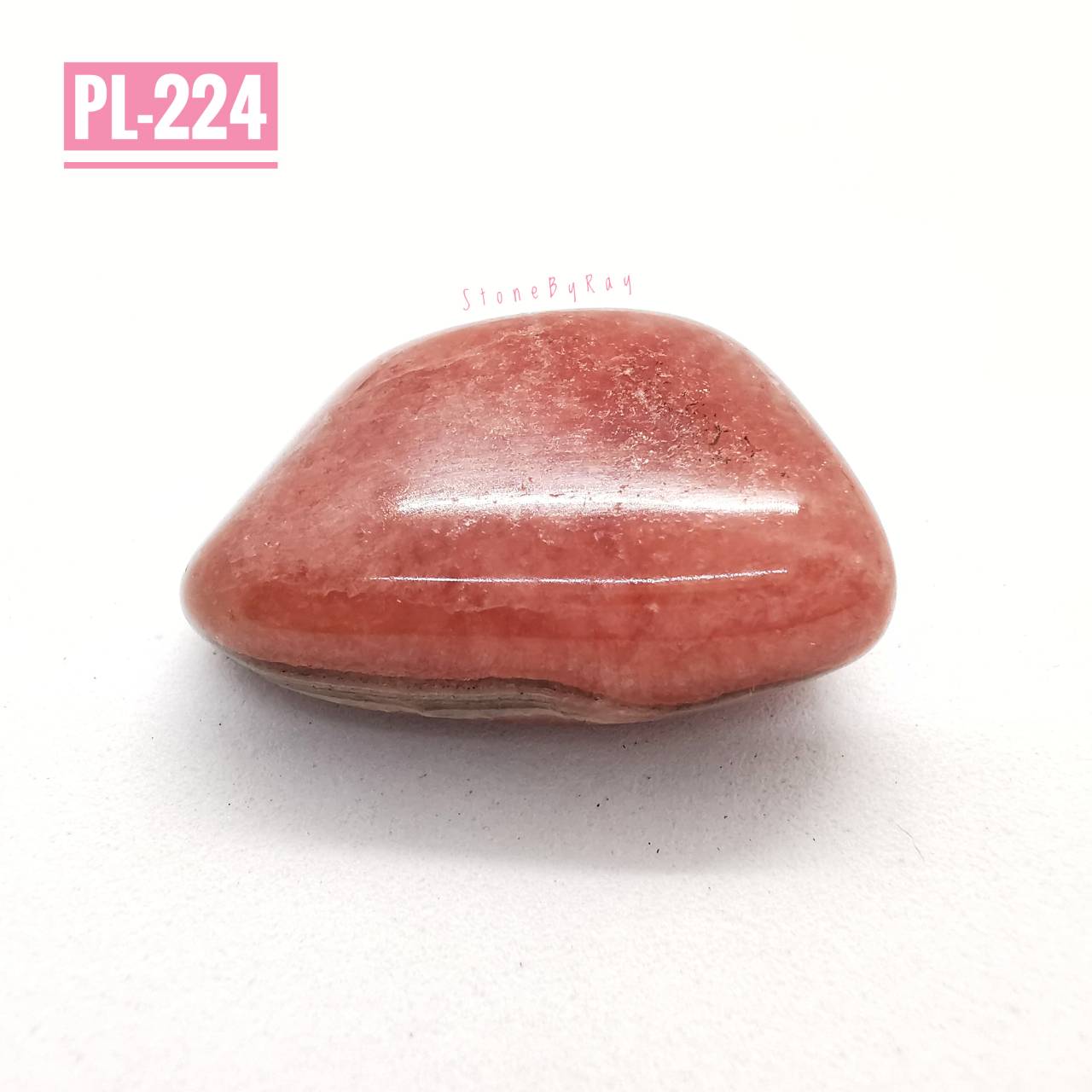 หินโรโดโครไซต์ขัดเงาทรงธรรมชาติ Rhodochrosite