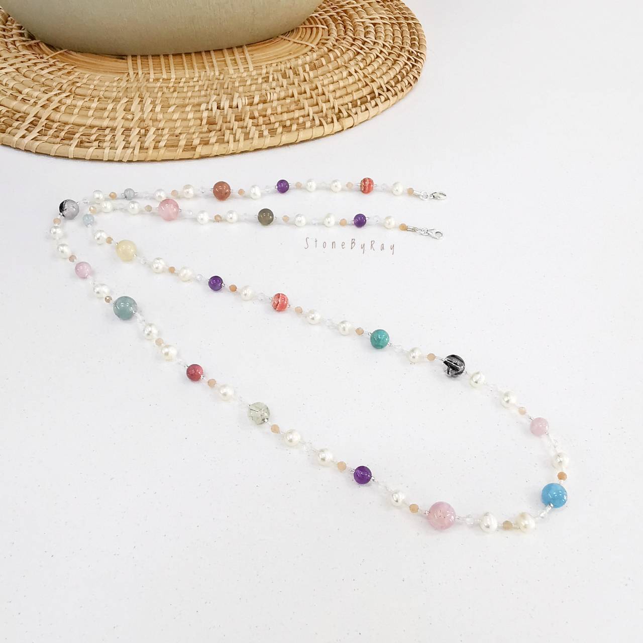 สร้อยหิน3in1(สร้อยคอ,สร้อยข้อมือ,สายคล้องแมส)