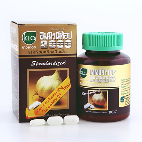 อิมมิวนีท้อป 2000 กระเทียมสกัดชนิดเม็ด (KHAOLAOR)