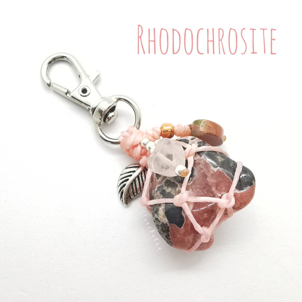 พวงกุญแจหินโรโดโครไซต์ Rhodochosite
