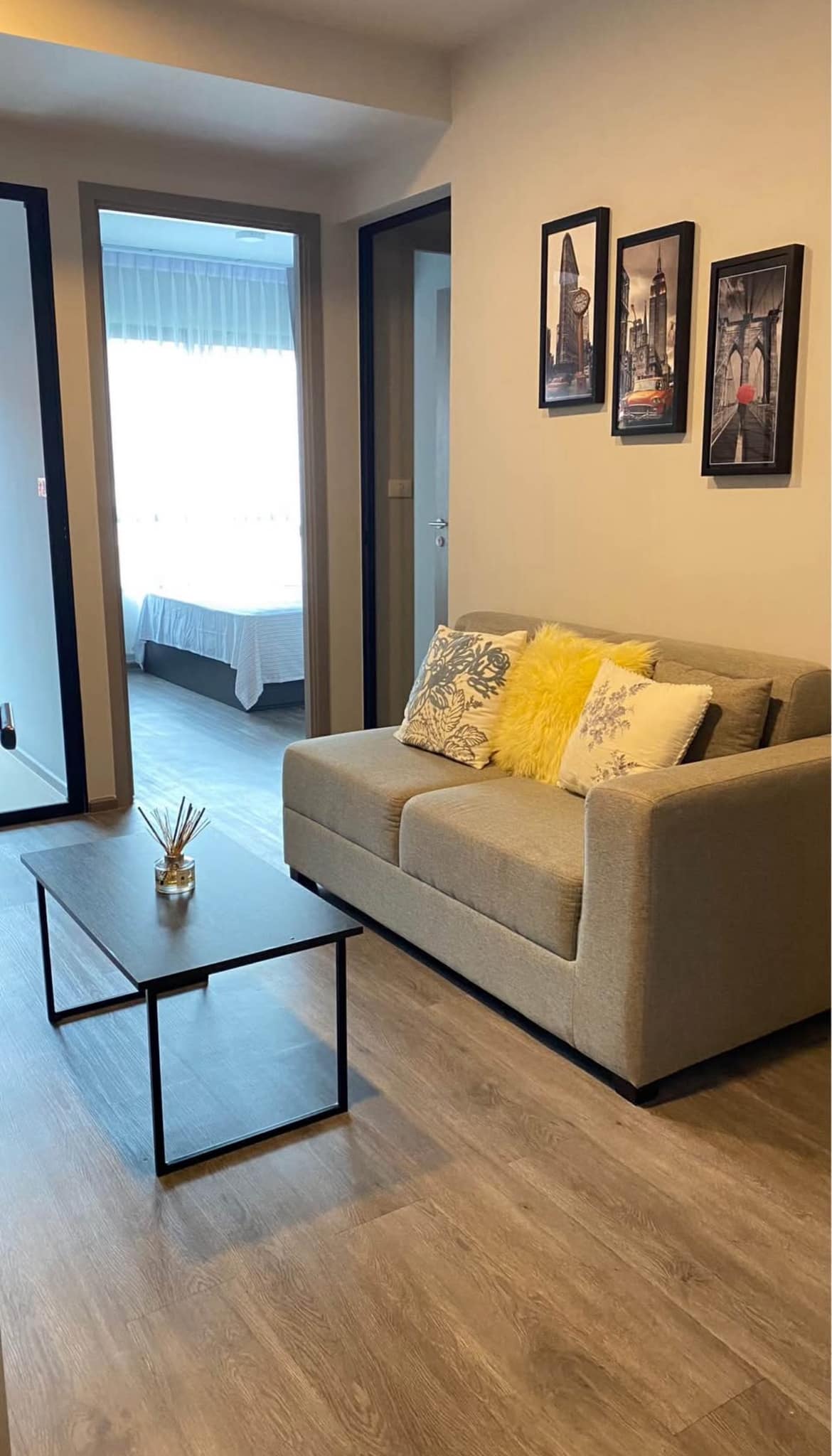 ให้เช่าคอนโด Monte Rama 9 (มอนเต้ พระราม 9) โซน รถไฟฟ้า ARL รามคำแหง ห้องแบบ 1ห้องนอน / 1 ห้องทำงาน / 1ห้องน้ำ / โซนครัวปิด ขนาดห้อง 35 ตรม. ชั้น 7 ตึก C