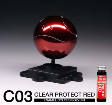 8858878000038 (raditz) C03 Clear Protect Red 35ml. (enamel)
