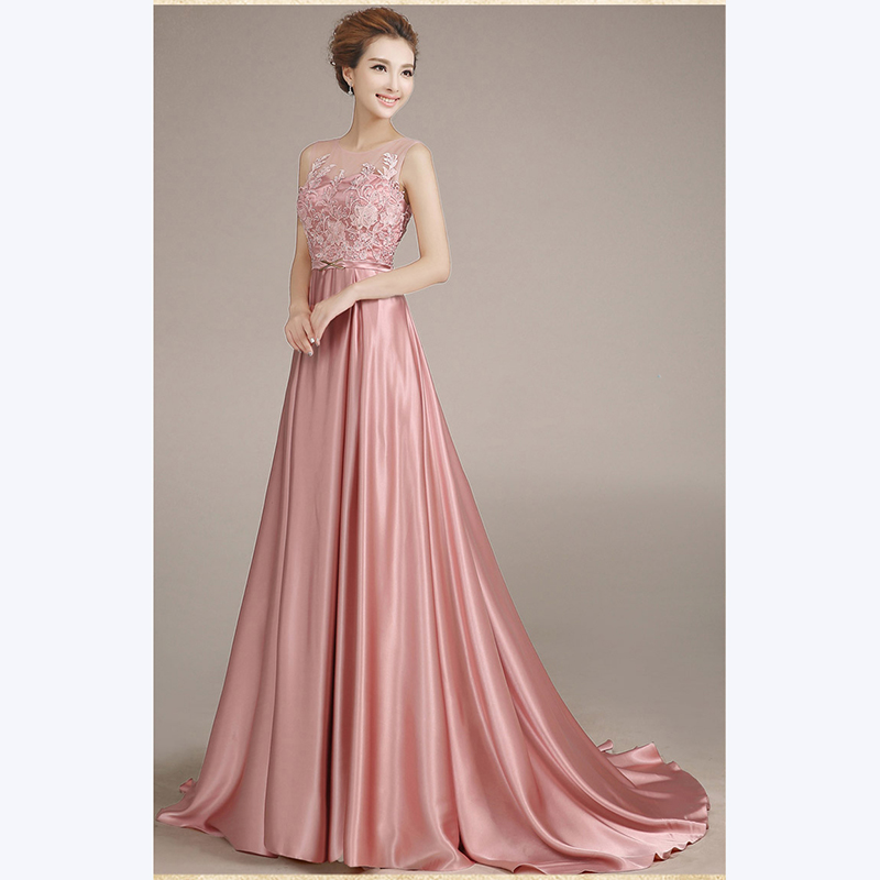 kudapy ชุดราตรียาวสีแดง/ทอง/ชมพู ปักลูกไม้แต่งเลื่อม ด้านหลังเป็นแบบซีทรู กระโปรงผ้าซาติน ชายยาว