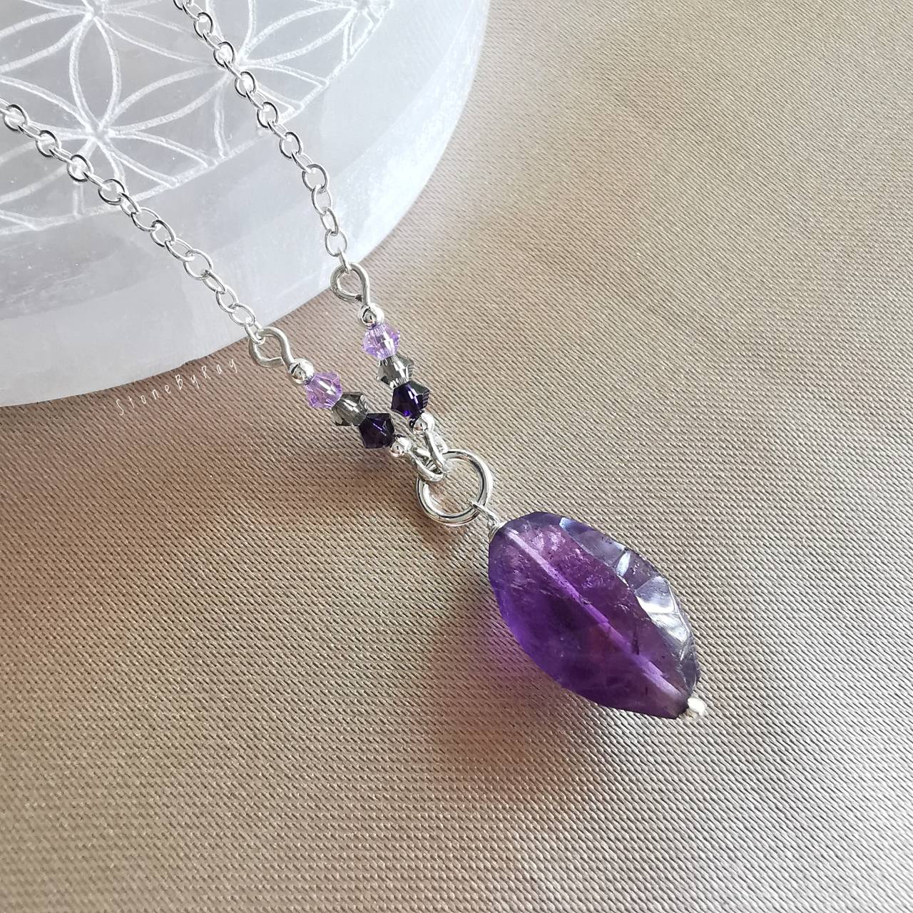 สร้อยคอเงินจี้หินอเมทิสต์ Amethyst