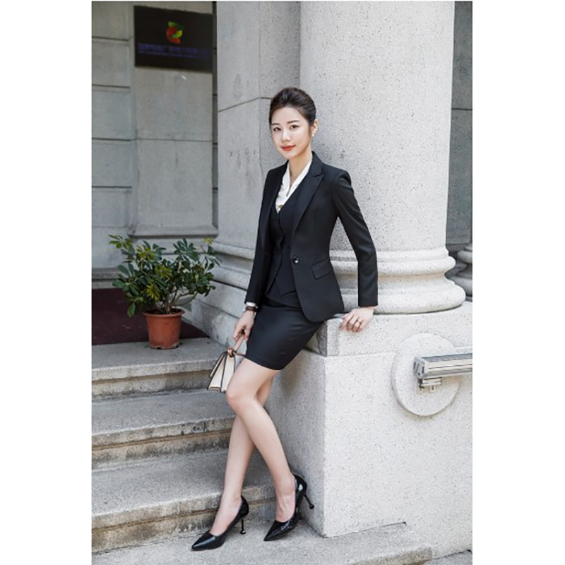 kudapy ชุดสูทผู้หญิงสีดำ ทรงมาตราฐานใส่ทำงานออกงานได้ มีให้เลือก ทั้งกางเกงและกระโปรง