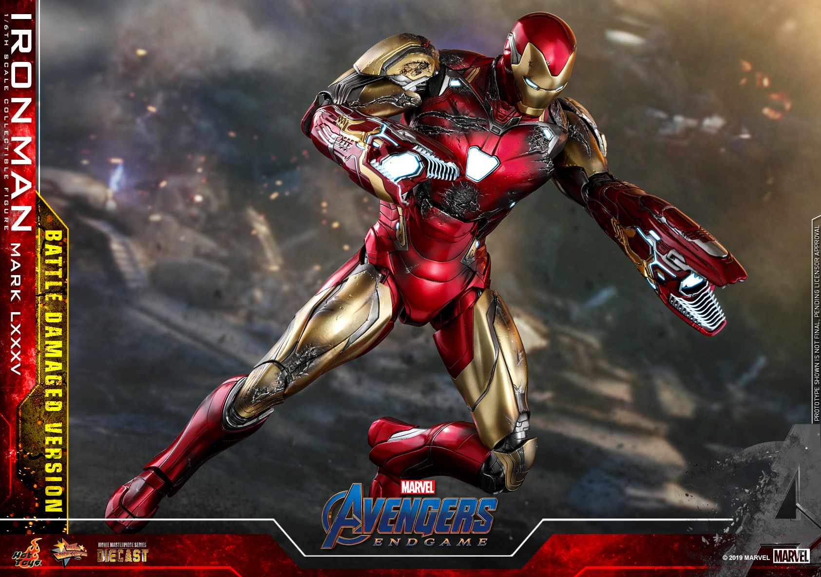 650801 MMS543D33 - Avengers: Endgame - 1/6th scale Iron Man Mark LXXXV (Battle Damaged Version) Collectible Figure
