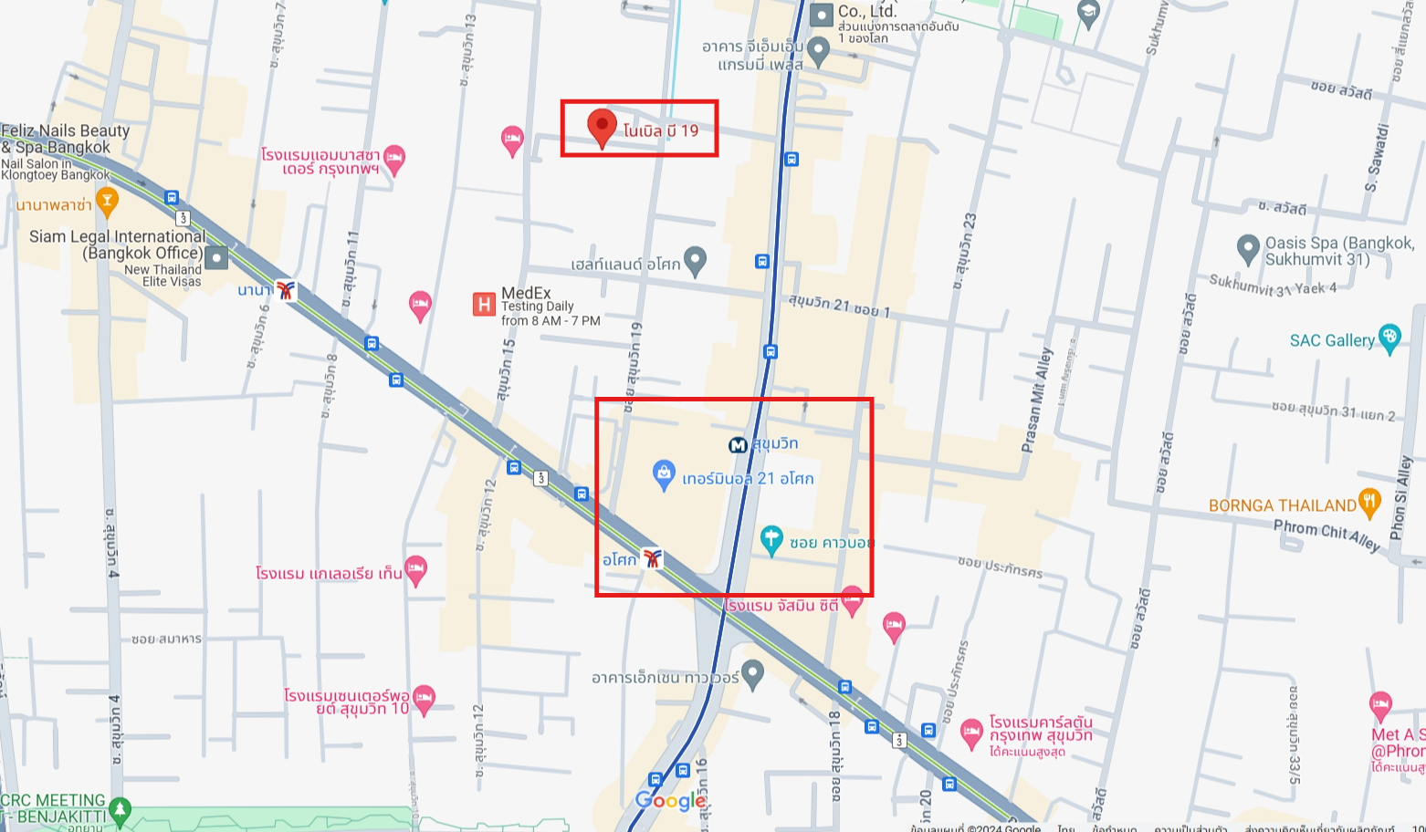 ปล่อยเช่าคอนโด โนเบิล บี 19 (Noble BE19) - 2ห้องนอน 2ห้องน้ำ 1ห้องนั่งเล่น - ใกล้ BTS อโศก MRT สุขุมวิท / Terminal 21 - ขนาดห้อง 61 ตรม. ชั้น 4