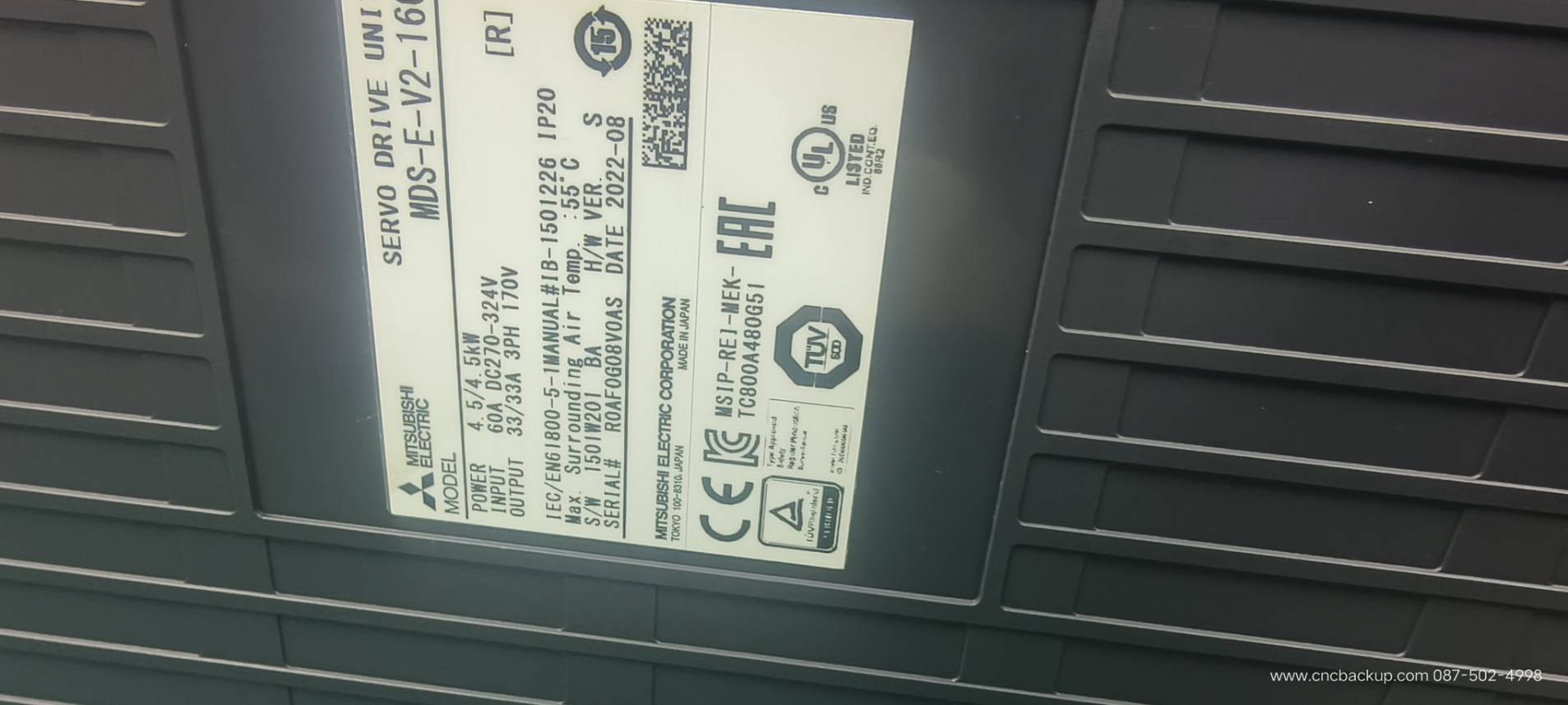 MITSUBISHI MDS-E-V2-160 SERVO DRIVE FOR M800/M80