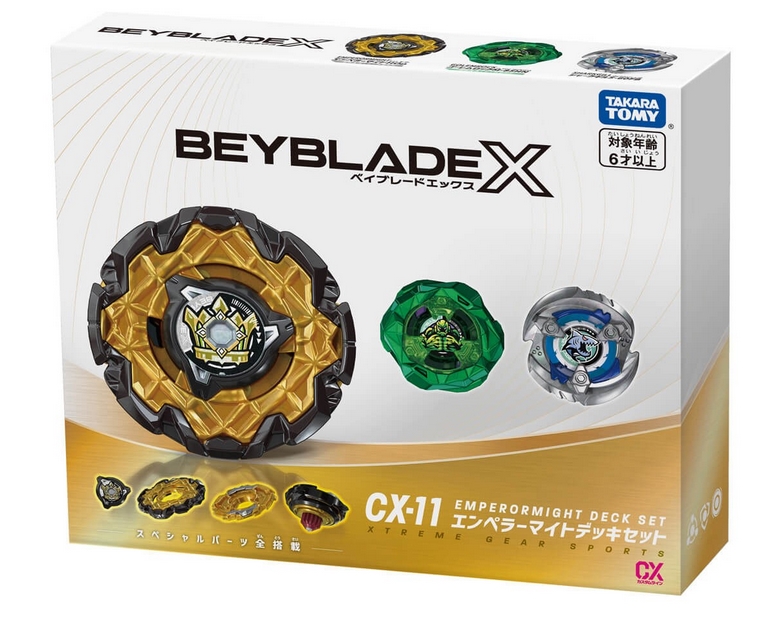 Tomy (TakaraTomy) 4904810098775 BEYBLADE X CX-11 Emperor Mite Deck Set (Active Toy)