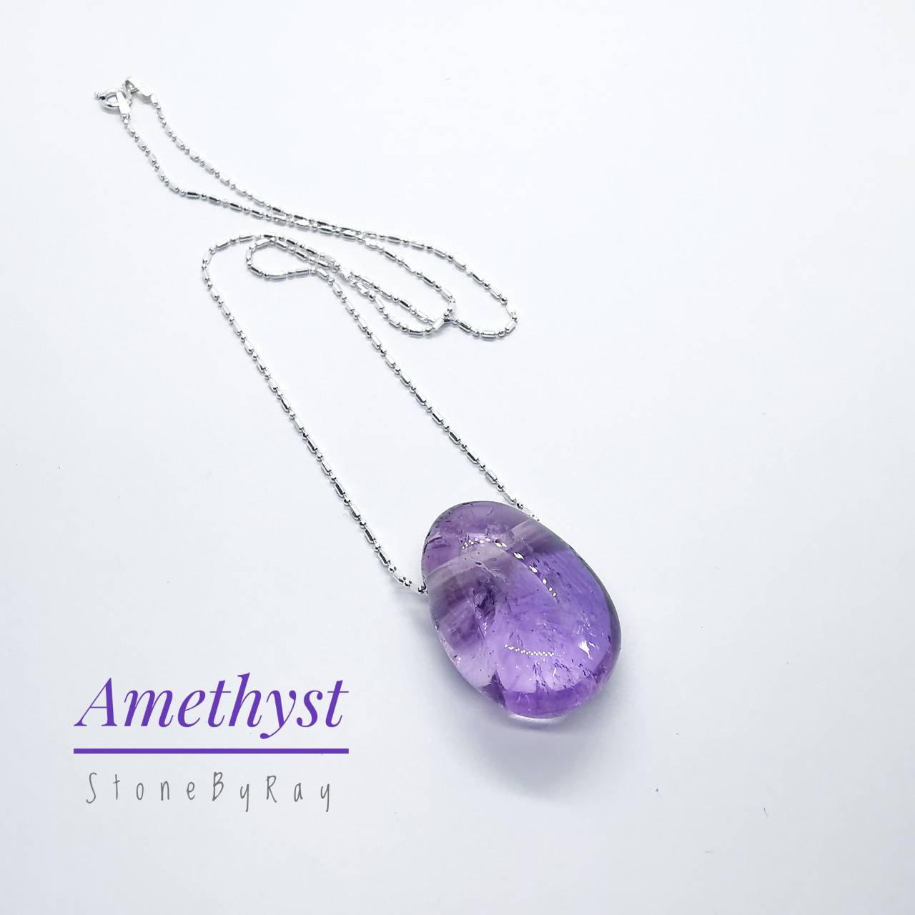 สร้อยคอเงินจี้หินอเมทิสต์ Amethyst