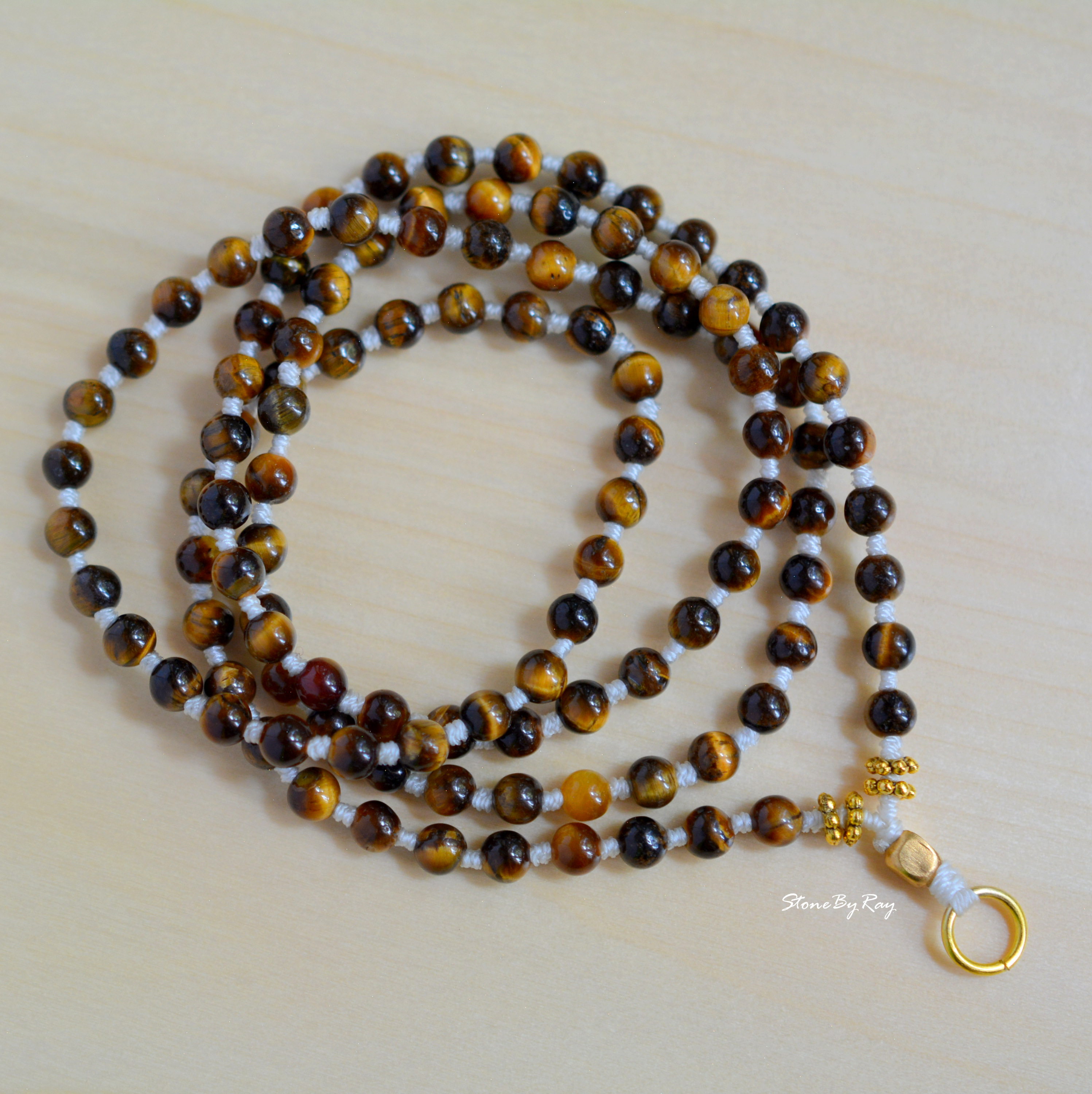 สร้อยประคำ108หินตาเสือ (Tiger's Eye)