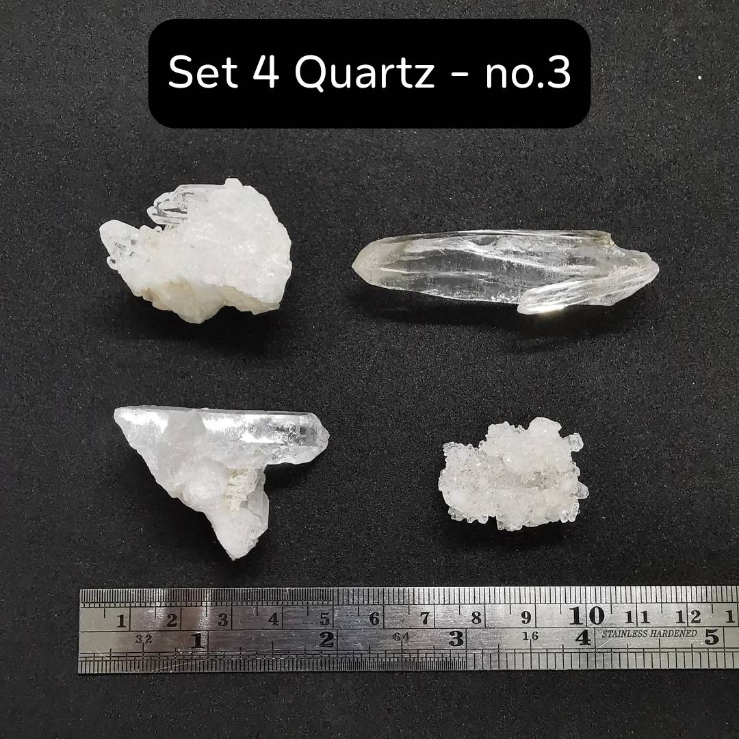 ชุดหินคริสตัลควอตซ์4ชนิด (4 of a Kind Natural Quartz Collection)
