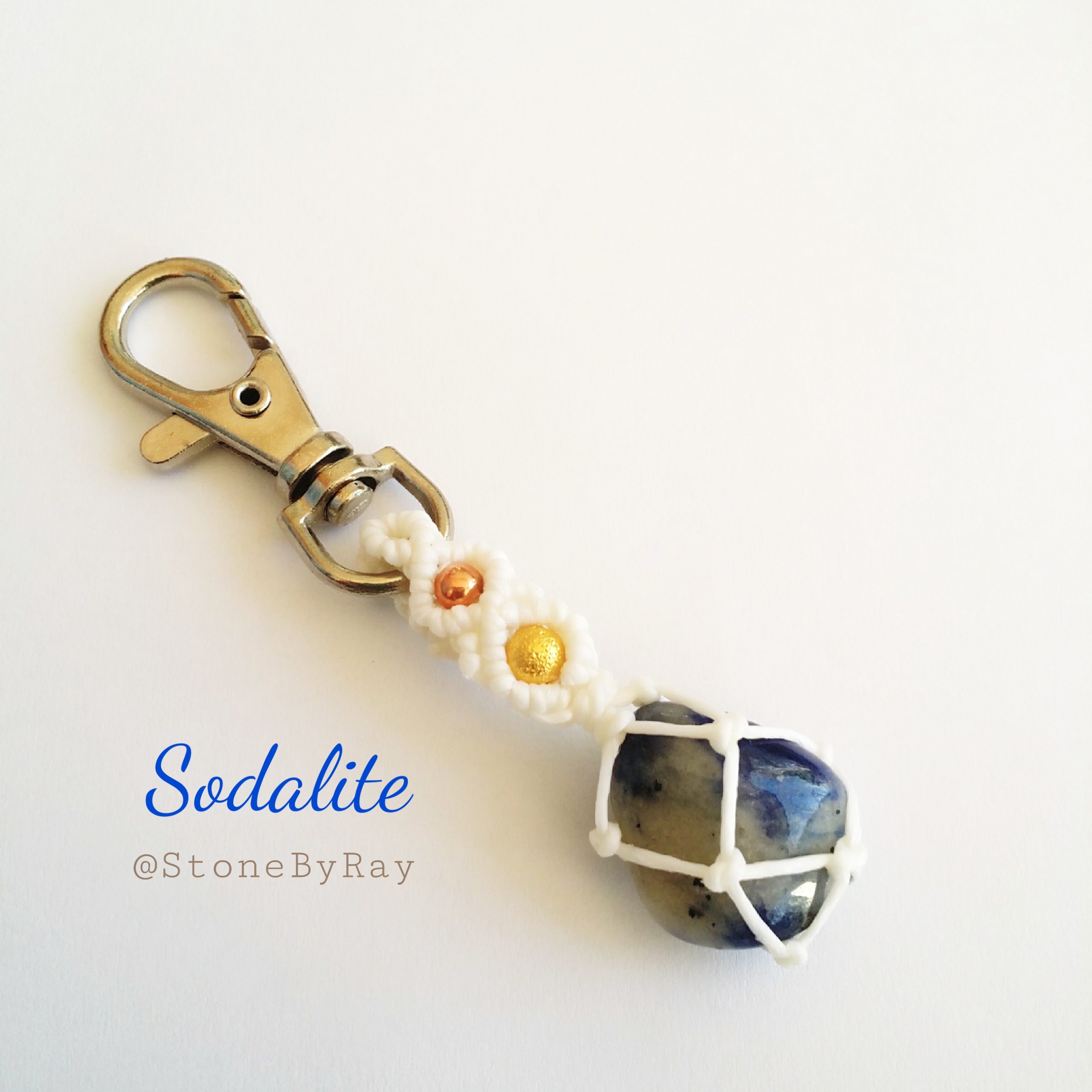 พวงกุญแจหินโซดาไลท์ Sodalite