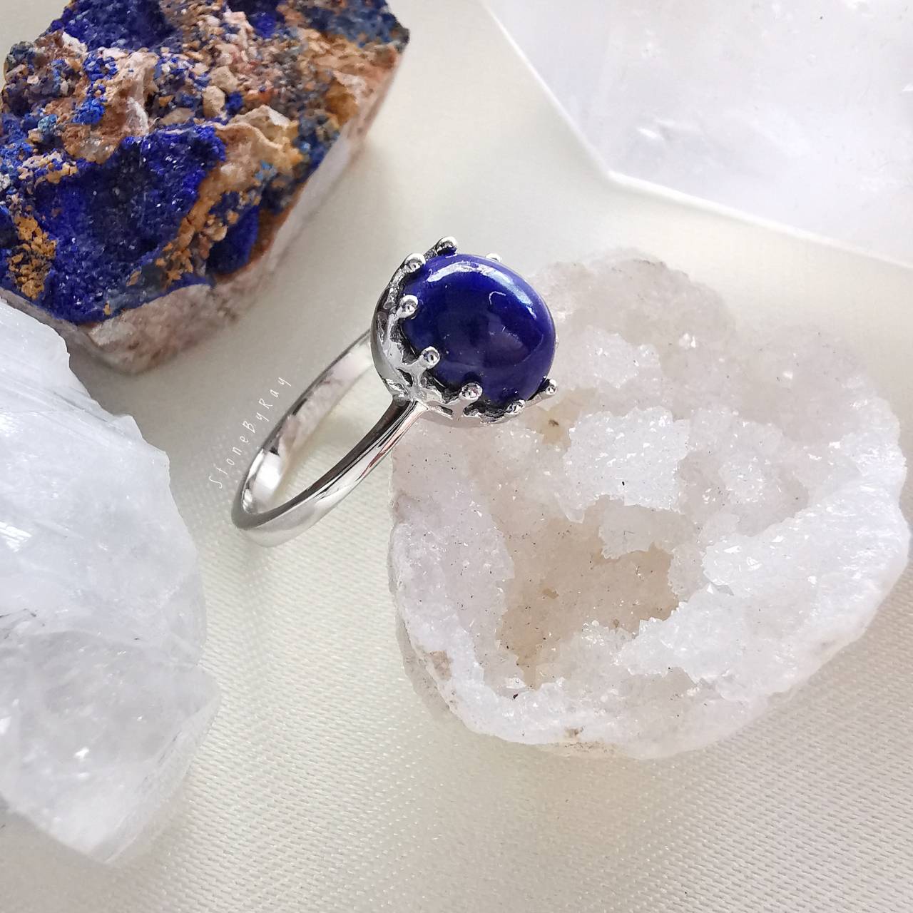 แหวนเงินหินลาพิสลาซูลี Lapis Lazuli