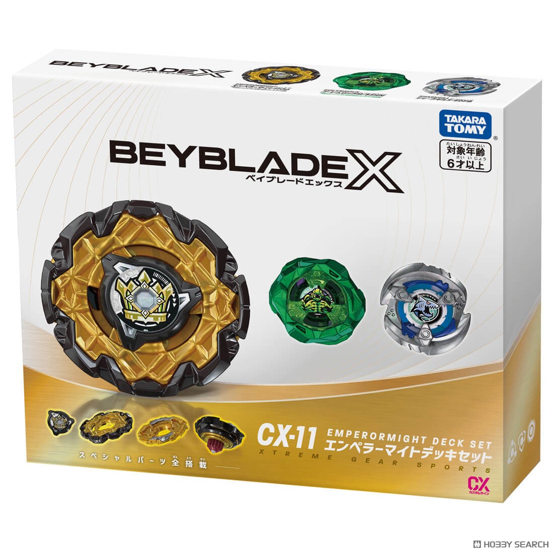 Tomy (TakaraTomy) 4904810098775 BEYBLADE X CX-11 Emperor Mite Deck Set (Active Toy)