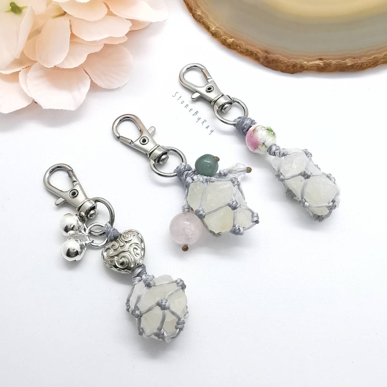 พวงกุญแจหินมูนสโตน (Moonstone)