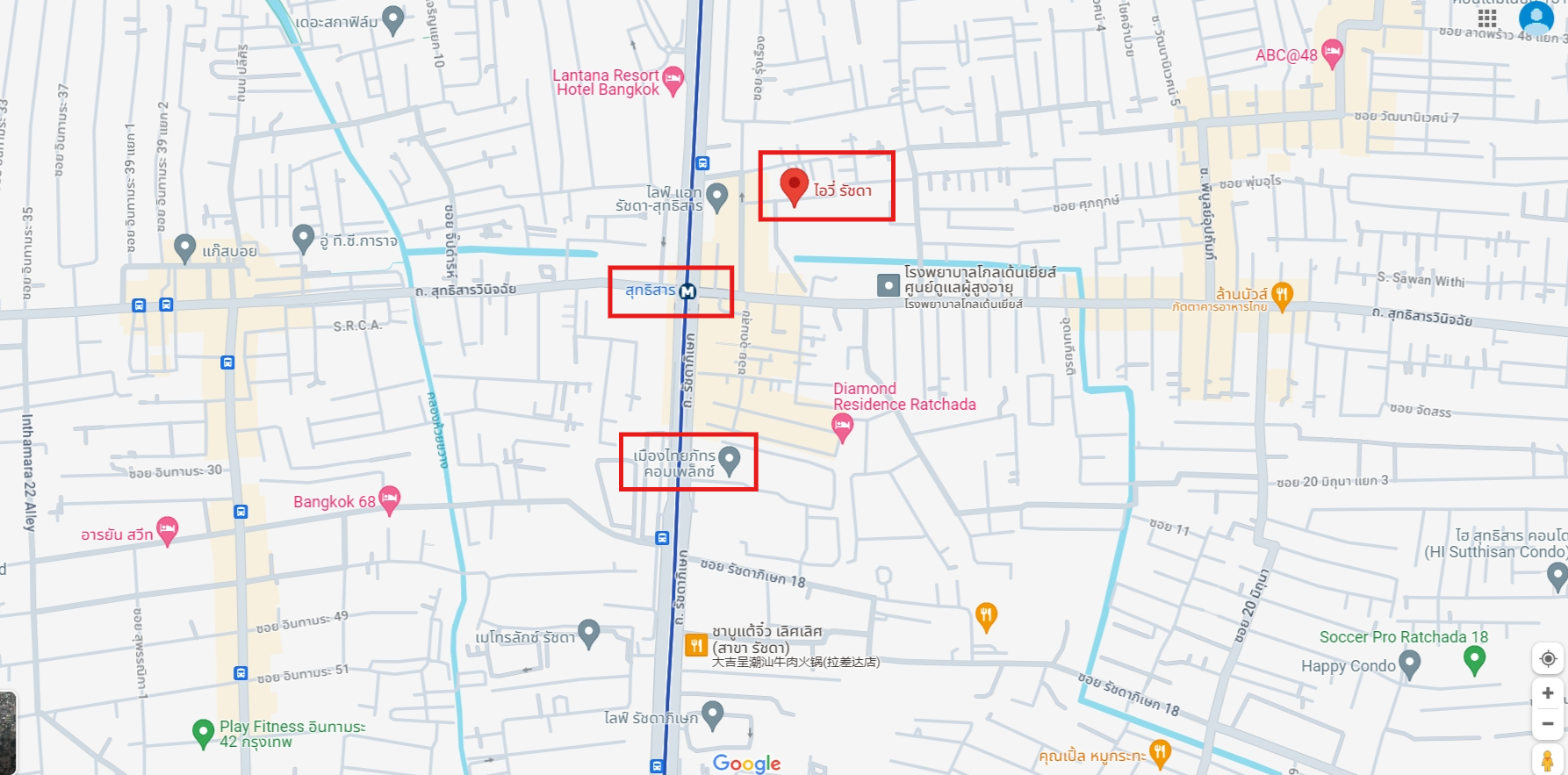 ปล่อยเช่าคอนโด ไอวี่ รัชดา ( Ivy Ratchada ) - เฟอร์เครื่องใช้ไฟฟ้าครบครั้น - การเดินทาง: ใกล้ MRT สุทธิสาร ประมาณ 150 เมตร