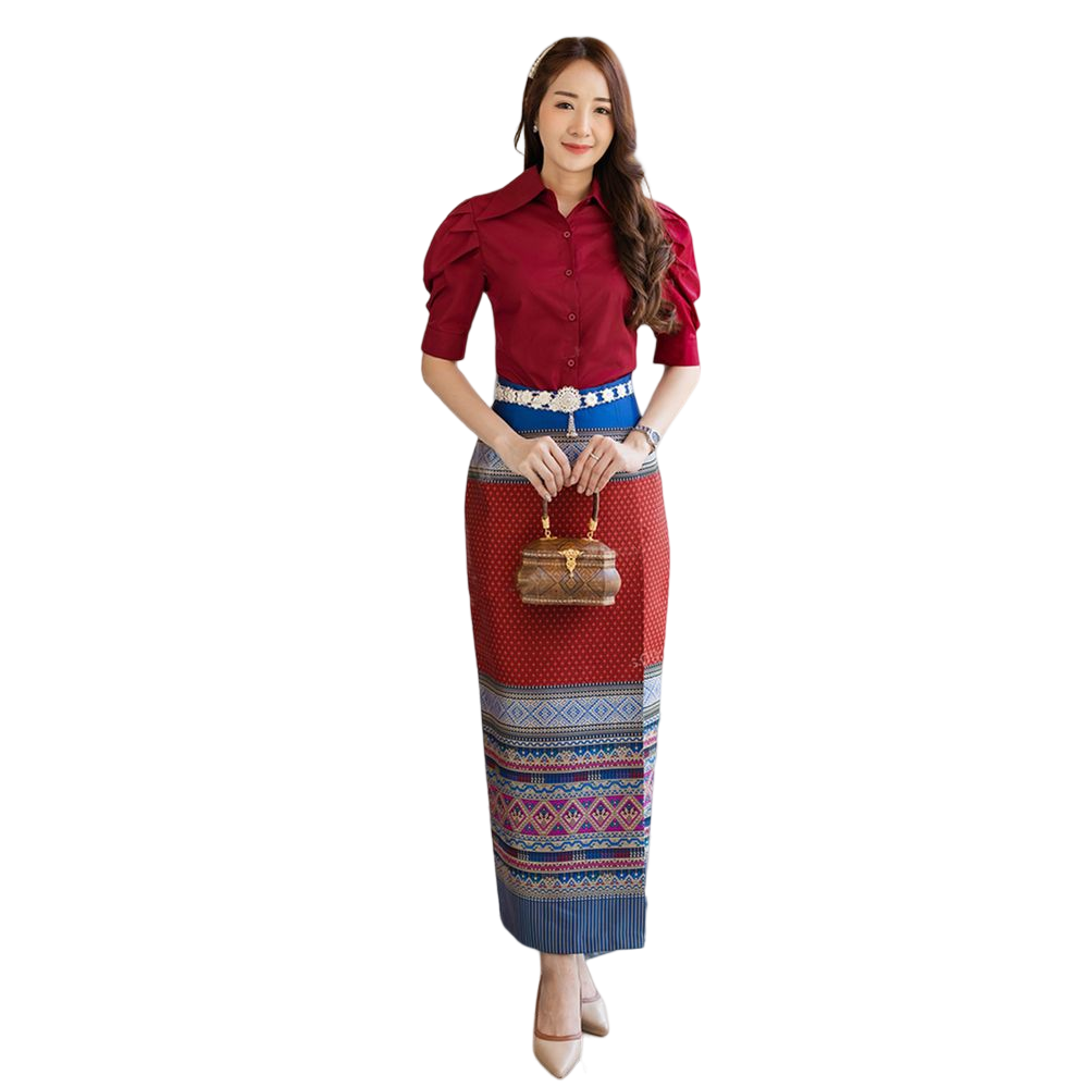 kudapy เสื้อเชิ้ตไปงานแต่ง เสื้อคอปกสีแดง สีฟ้า สีขาว สีชมพูกะปิ ใส่เข้าชุดกับผ้าถุงไปงานเก๋ๆได้เลยค่ะ หรือจะใส่ทำงานก็สวยมากนะคะ (ราคาเฉพาะเสื้อ)