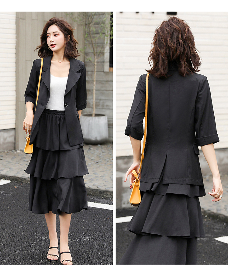 ชุดเซ็ท 2 ชิ้น เสื้อและกระโปรงยาวสีดำ สวยสุภาพค่ะ ใส่ทำงานได้ค่ะ