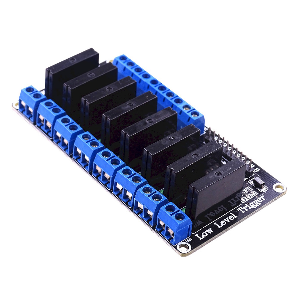Solid State Relay Active Low 5V 2A 8 Channel บอร์ดรีเลย์แบบไร้สัมผัส SSR 5V 2A