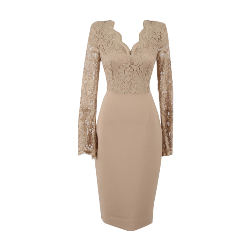 kudapy เดรสสั้นเซ็กซี่สีครีมทอง ผ้าลูกไม้เนื้อดีลายสวยนิ่มใส่สบาย มีซับในด้านหลังซีทรูแขนยาวชายระบาย ชุดมีซิปหลัง กระโปรงทรงสอบผ่าหลัง สวยมากค่ะ