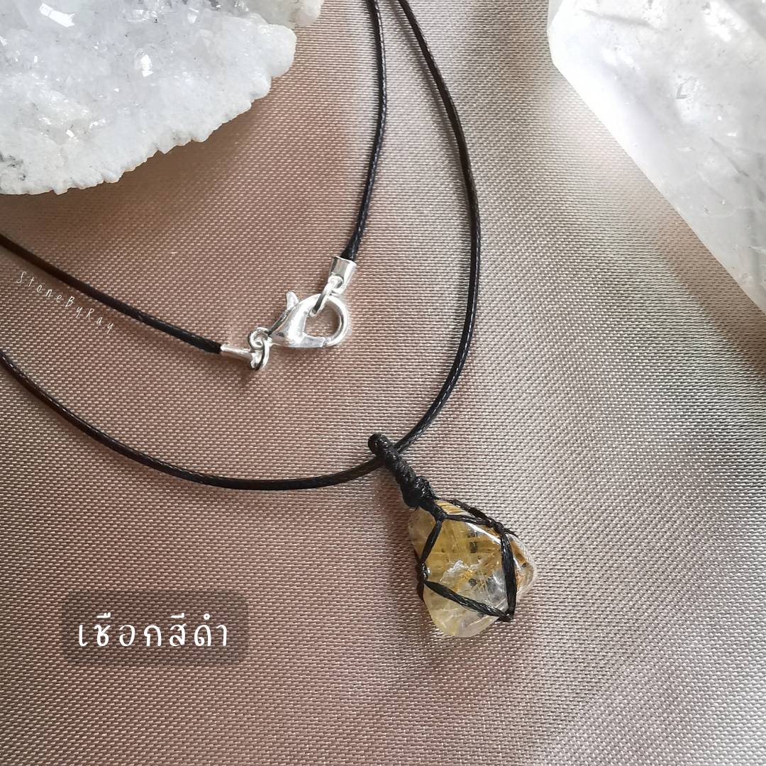 สร้อยคอจี้เชือกถักหินแท้หลากหลายชนิด Gemstone Necklace
