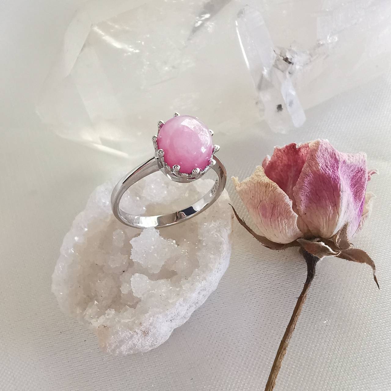แหวนเงินพลอยทับทิม Ruby
