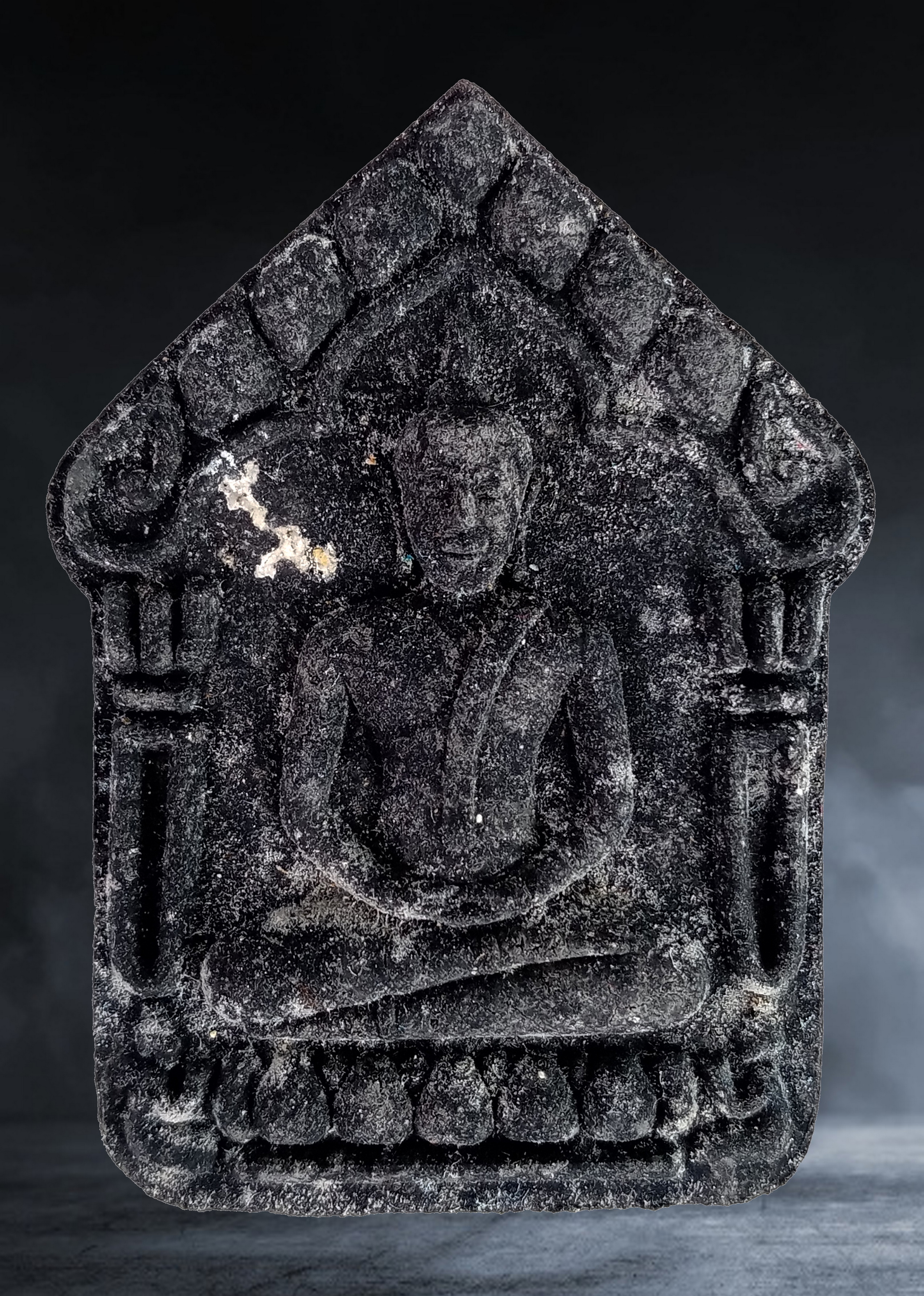 พระขุนแผนพรายกุมาร ชินบัญชรภาคใต้ หลวงปู่บุญมา วัดถ้ำโพงพาง จ.ชุมพร เนื้อมหาว่านดำทาทองตะกรุดทองแดงคู่ ปี ๒๕๕๕