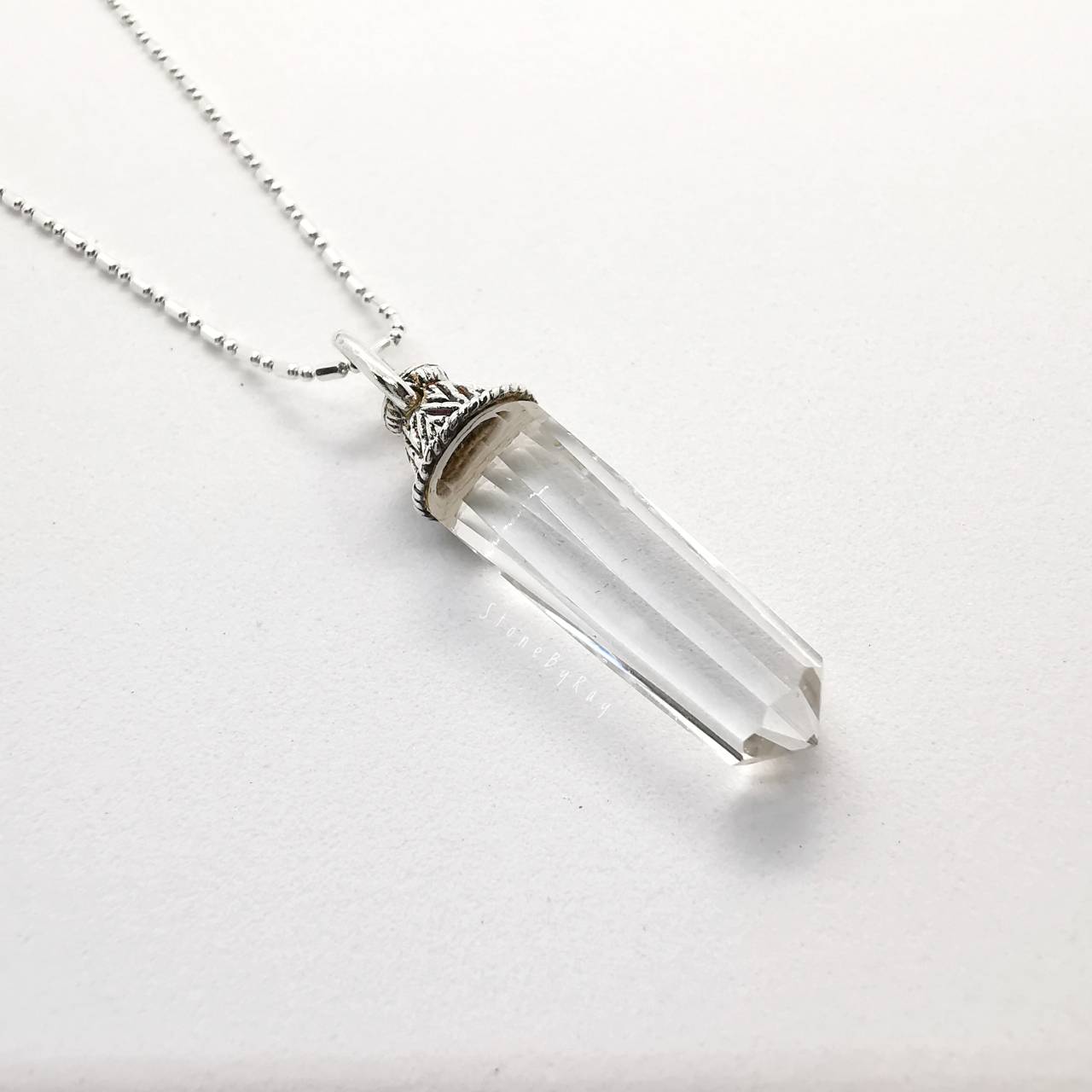 สร้อยคอเงินจี้หินคริสตัลควอตซ์ Crystal Quartz