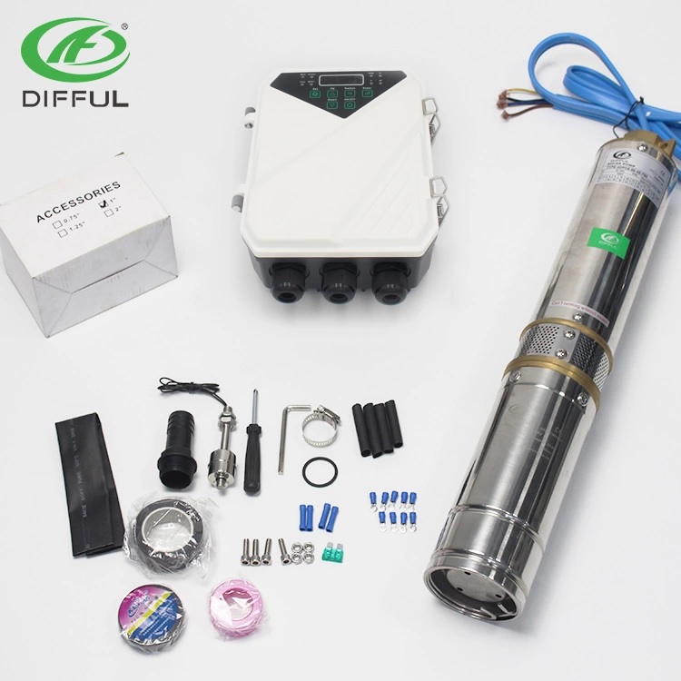 ปั๊มน้ำ บาดาล โซล่าเซลล์ 750W 72V บ่อ 4นิ้ว ท่อน้ำออก 2นิ้ว มอเตอร์บัสเลส