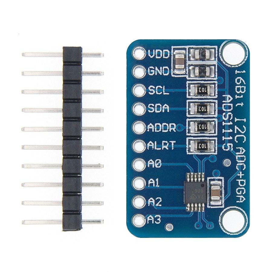 ADS1115 I2C ADC 4 Channel 16-Bit with Programmable Gain Amplifier Module