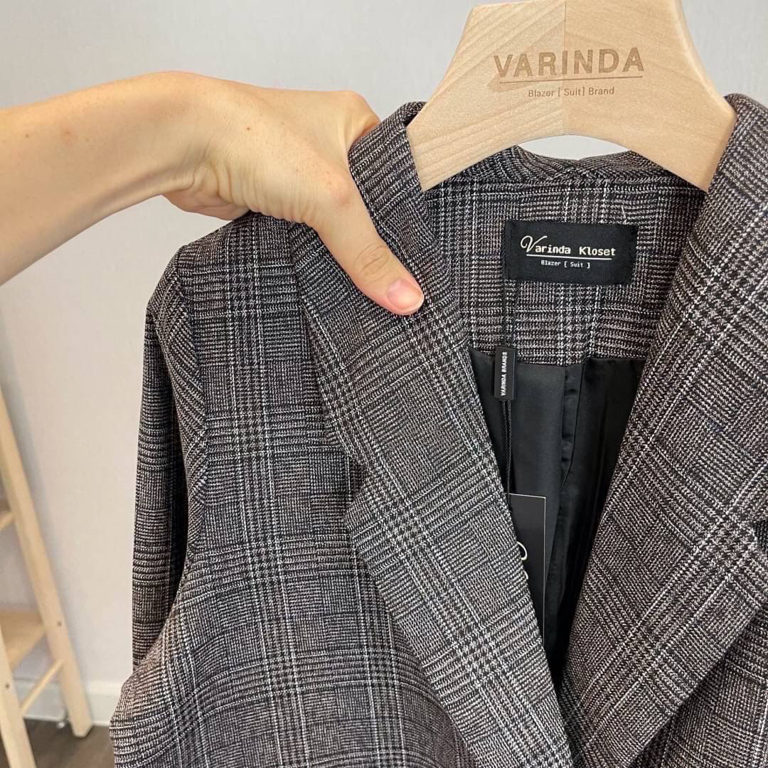 kudapy เสื้อสูทสีเทา เสื้อคลุมเกาหลี ผ้าใส่สบาย