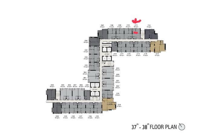 ปล่อยเช่าคอนโด Life One Wireless (ไลฟ์ วัน ไวร์เลส) - ห้องมุมติดทางหนีไฟ 1ห้องนอน 1ห้องน้ำ 1ห้องนั่งเล่น 1ห้องครัว - ใกล้ BTSเพลินจิต - ขนาดห้อง 36 ตรม. ชั้น 37