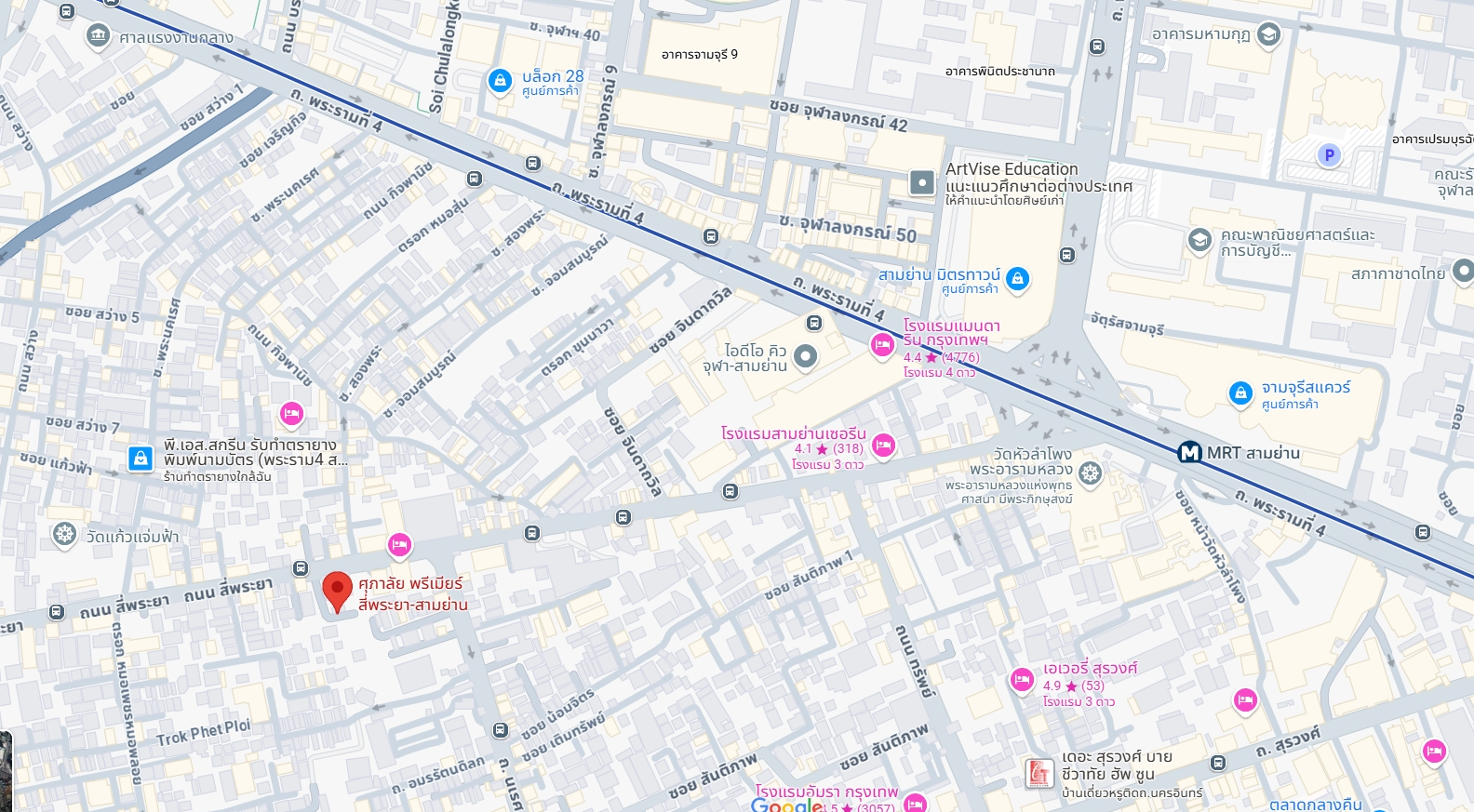 ปล่อยเช่าคอนโด Supalai Premier Si Phraya - Samyan (ศุภาลัย พรีเมียร์ สี่พระยา - สามย่าน) - โซนพื้นที่ MRT สามย่าน จุฬา 1ห้องนอน 1ห้องน้ำ 1ครัว - ขนาดห้อง 42 ตรม. ชั้น 26