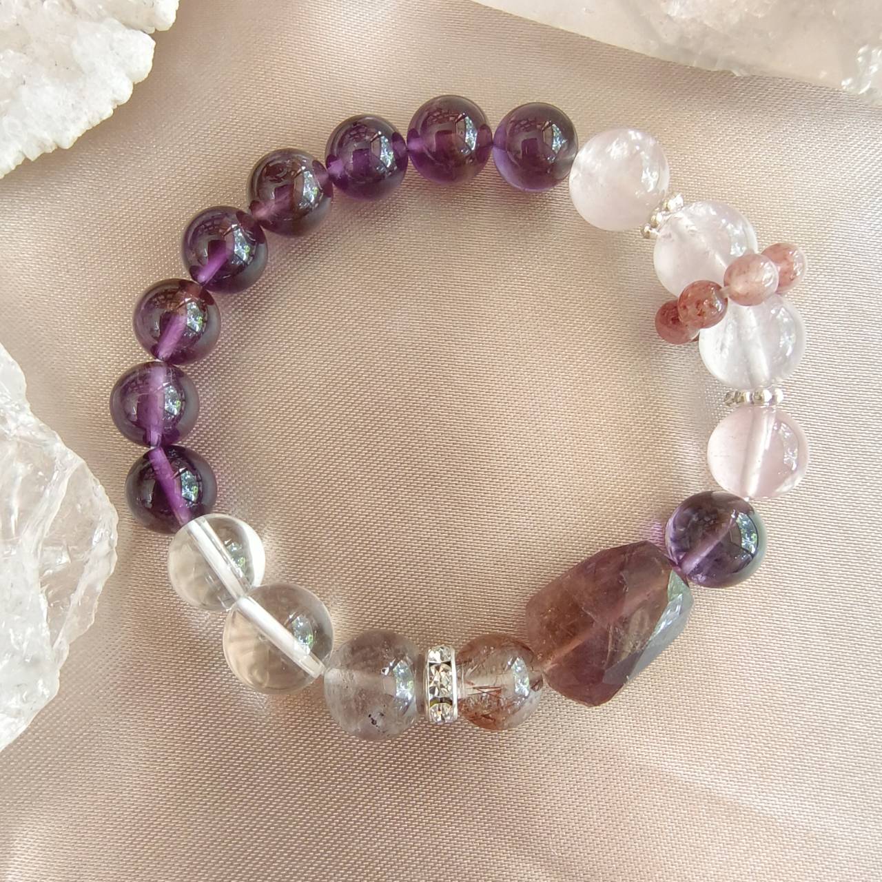 สร้อยข้อมือหินรวม7ชนิด